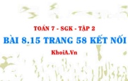 Bài 8.15 trang 58 Toán 7 Kết nối tri thức Tập 2